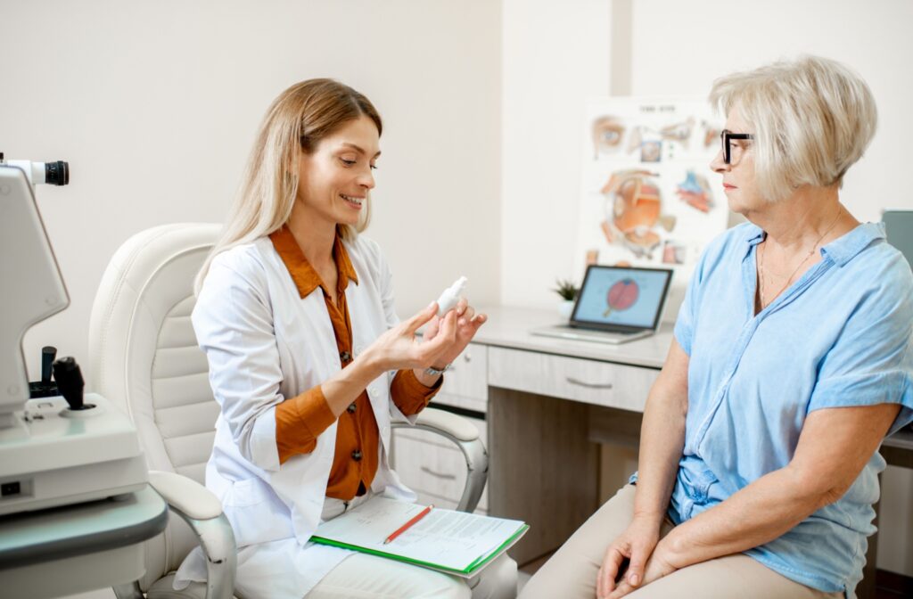 An optometrist explains how simple solutions like artificial tears can help improve dry eye symptoms.